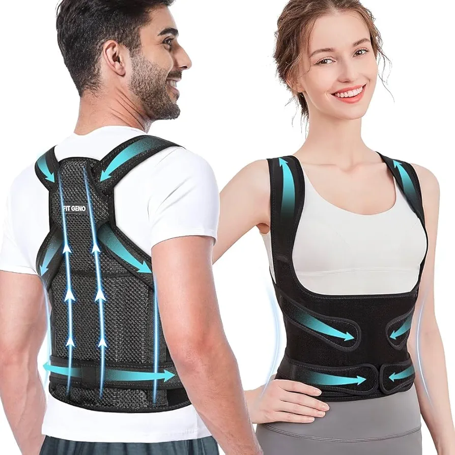 SPINALPRO Posture Corrector for Women and Men - Adjustable Back Brace & Straightener for Scoliosis, Hunchback Correction, Back Pain, Spine Corrector, Back Support and Posture Trainer (Large)