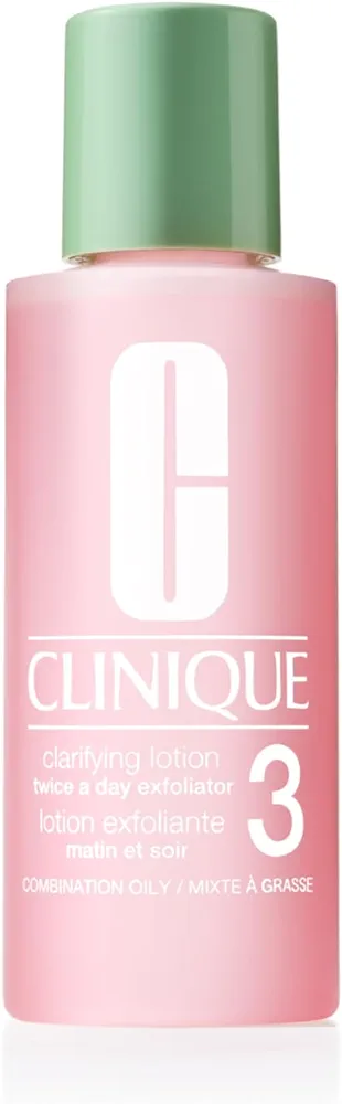 Clinique 3-Step Clarifying Lotion Face Exfoliator For Combination Oily Skin Types