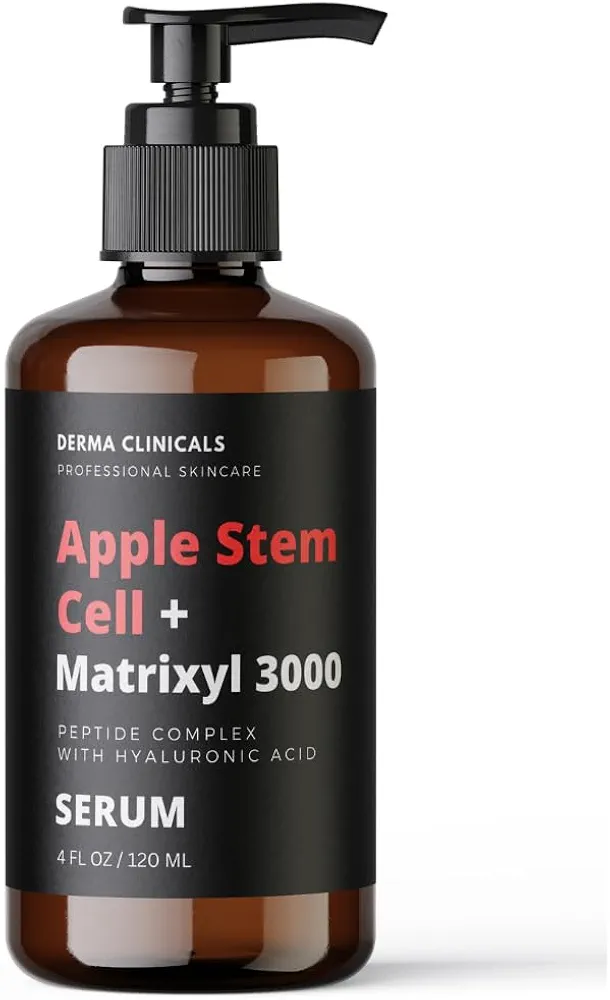 Apple Stem Cell + Matrixyl 3000 Serum With Hyaluronic Acid, Peptide Serum, Anti-Aging Serum for face, Anti-Wrinkle Serum, Skin Care Product - 4 oz