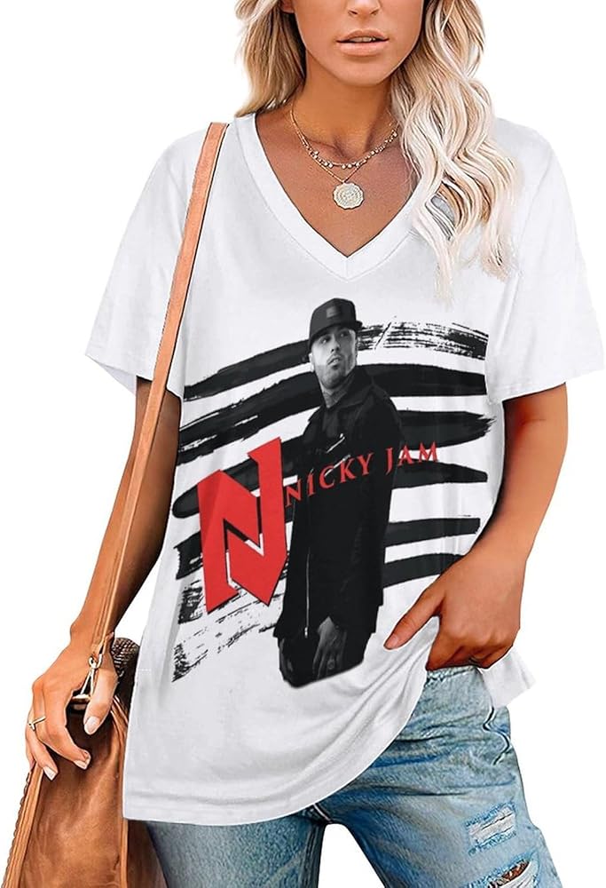 Shirt Women Short Sleeve V Neck Summer Casual Tee Tops