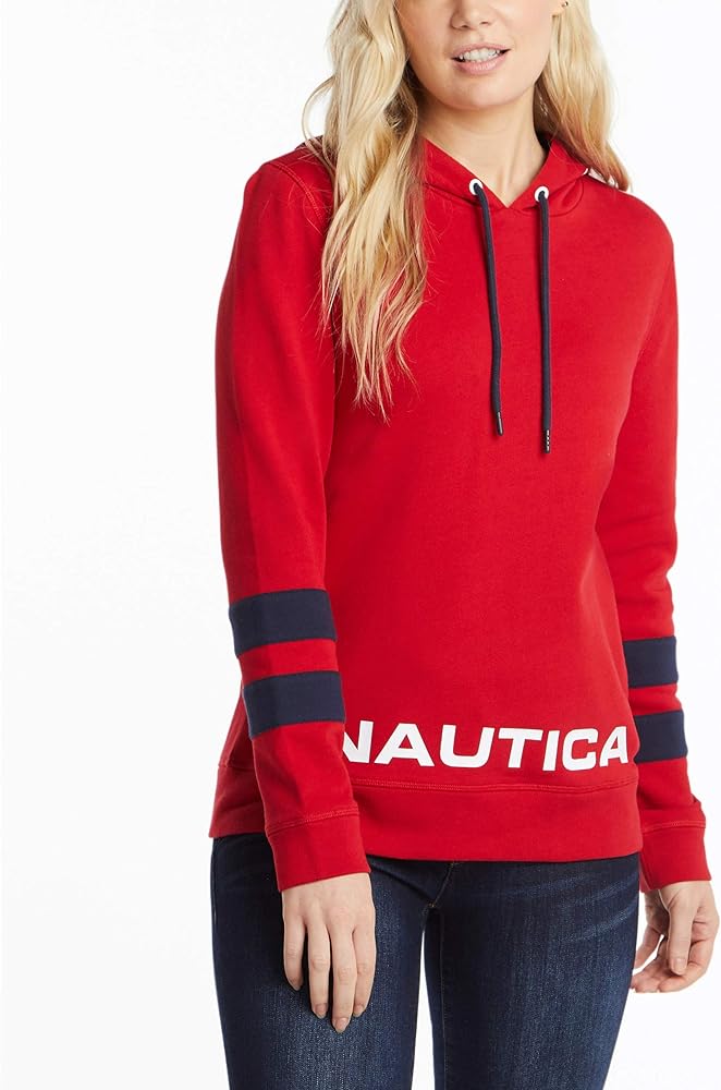 Nautica Women's Classic Supersoft 100% Cotton Pullover Hoodie