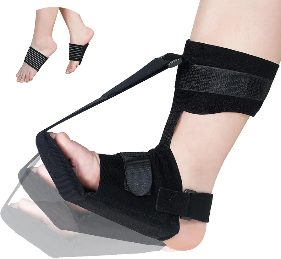 Plantar Fasciitis Night Splint: Upgraded Plantar Fasciitis Brace - Adjustable Ankle Night Splint Support for Plantar Fasciitis Relief Heel