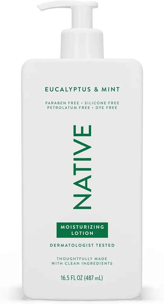 Native Body Lotion Contains Naturally Derived Plant-Based Moisturizers for Women and Men | Restores Dry Skin, Eucalyptus & Mint, 16.5 fl oz