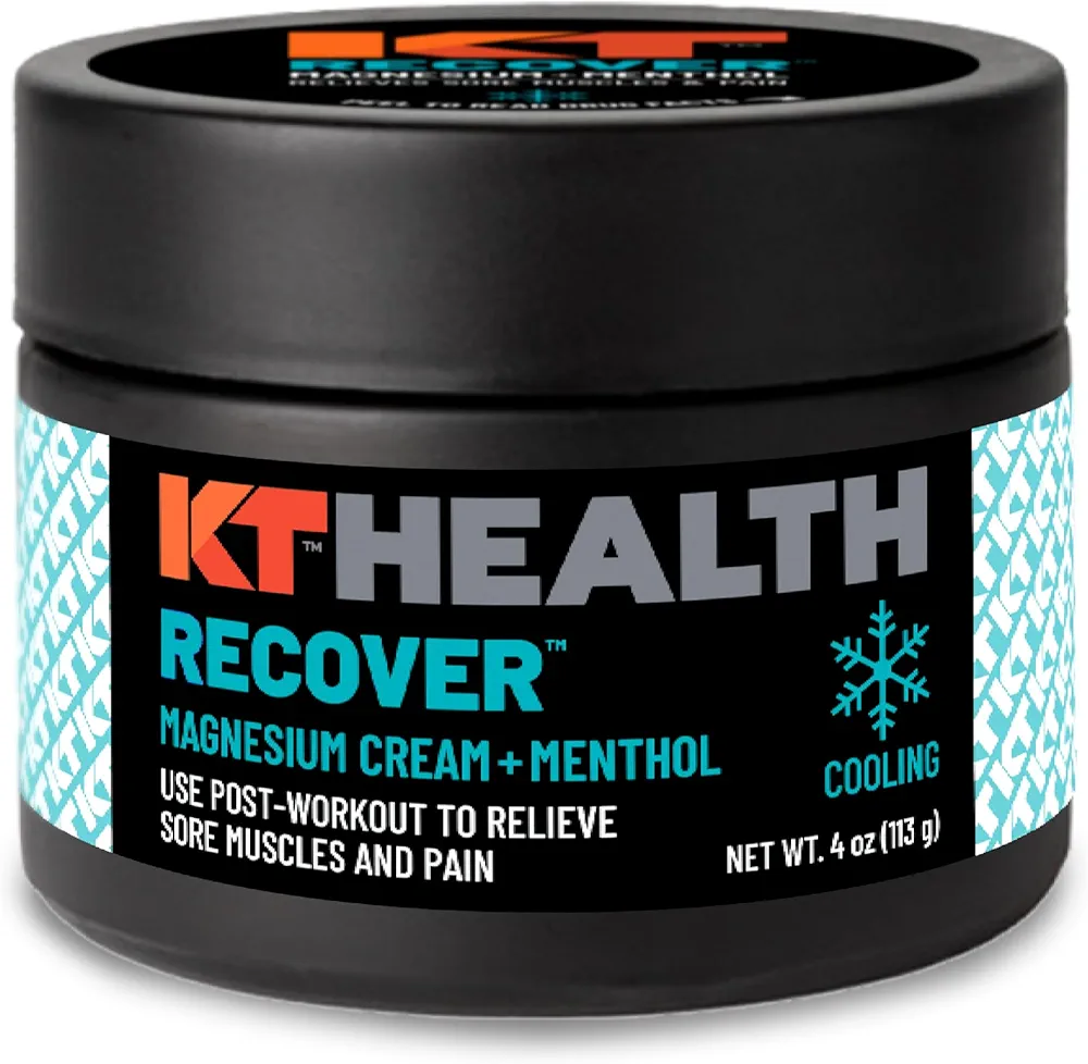 KT Health, Magnesium Cream, Recover - Cools and Relieves Muscles and Joint Pain - Use Post-Workout to Reduce Soreness