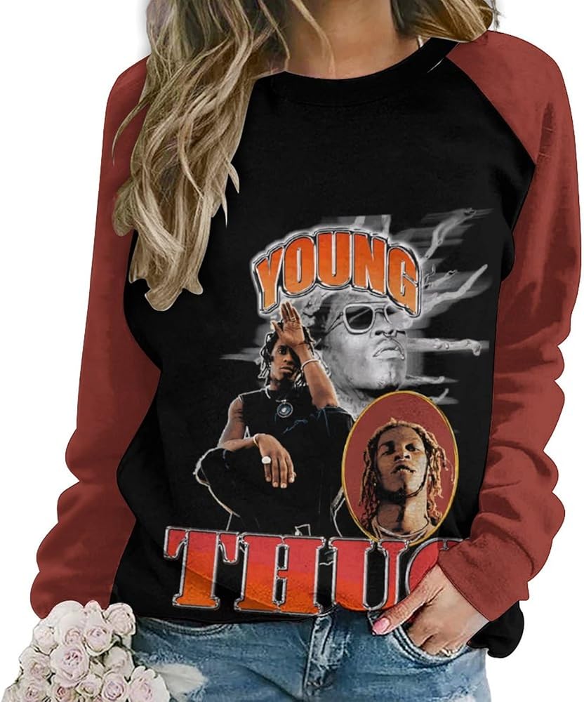 Women's Casual Hoodies Sweatshirts Loose Fit Comfy Crewneck Pullover Tops