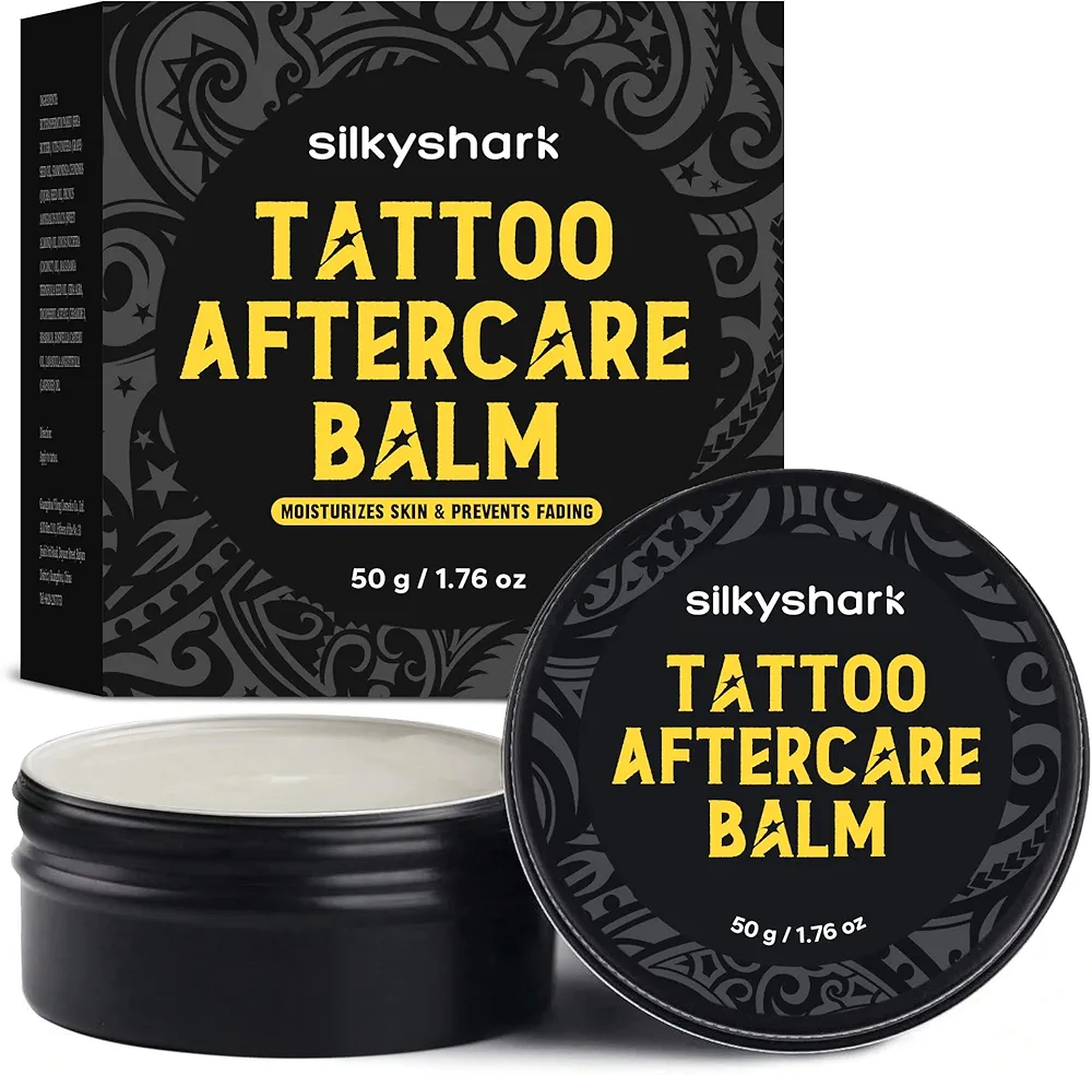 Tattoo Aftercare Balm (1.76 oz), Tattoo Balm for Color Enhance, Moisturizer and Brightener Tattoo Butter, Tattoo Cream for Old and New Tattoos, Tattoo Care for All Skin Types