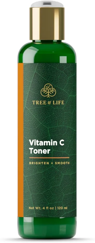 Tree of Life Vitamin C Facial Toner for Minimizing Pores | Toner and Makeup Remover for Face, 4 Fl oz