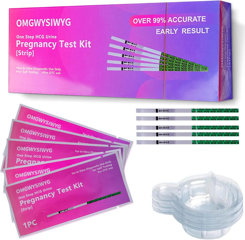 Pregnancy Test Strips Individually Wrapped Pregnancy Strips, Early Home Detection Pregnancy Test Kit, Clear HCG Test（10 Tests）