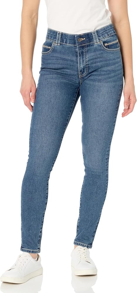 Nautica Women's High Skinny Mid Rise Jeans, Vintage Blue, 16