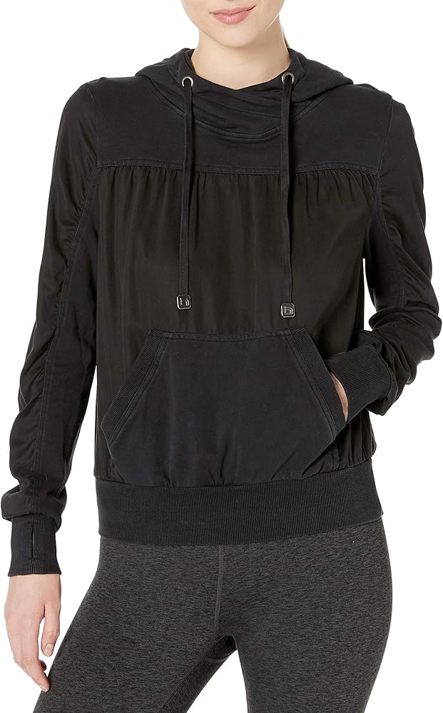 Blanc Noir Women's Ruched Pullover Hoodie