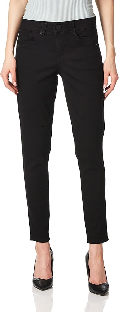 Democracy Women's Petite Ab Solution Jegging, Black, 6