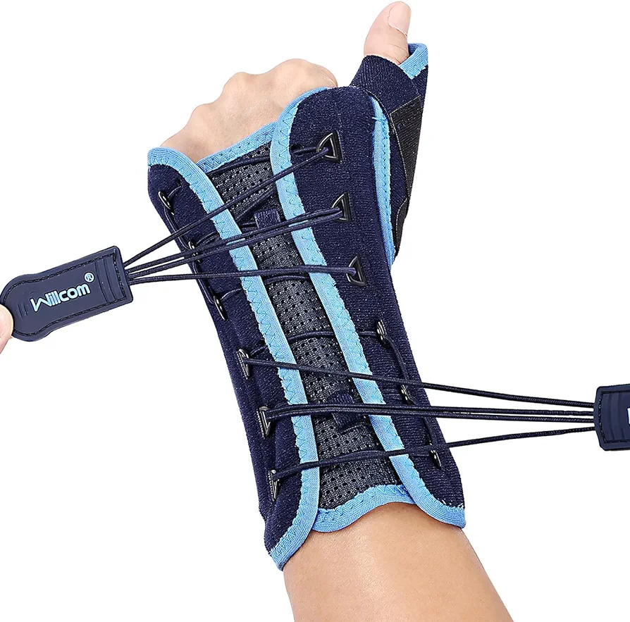 De Quervains Tenosynovitis Night Wrist Brace with Spica Splint Thumb Stabilizer Support for Tendonitis Sprains Arthritis Pain (Left Hand-S,5-6 inch)