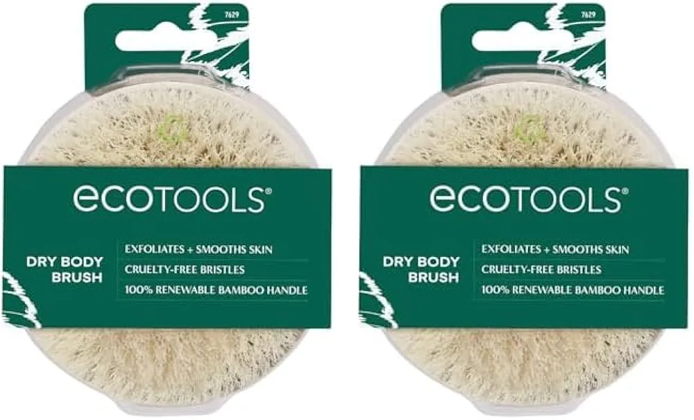 EcoTools Dry Body Brush, for Post Shower & Bath Skincare Routine, Removes Dirt & Promotes Blood Circulation, Helps Reduce Appearance of Cellulite, Eco-Friendly, Vegan & Cruelty-Free, 1 Count