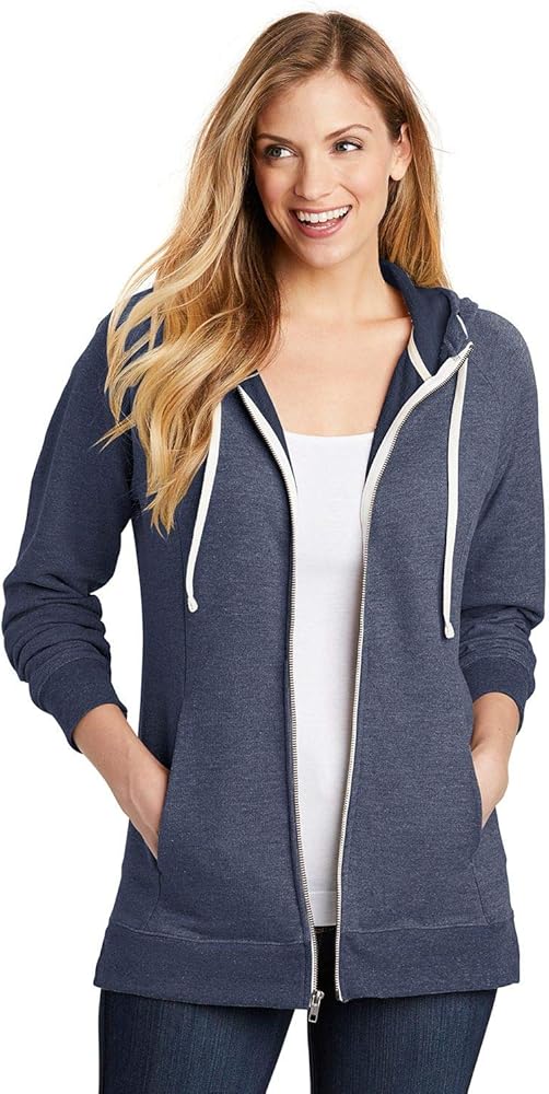 District Women's Terry Full-Zip Hoodie New Navy