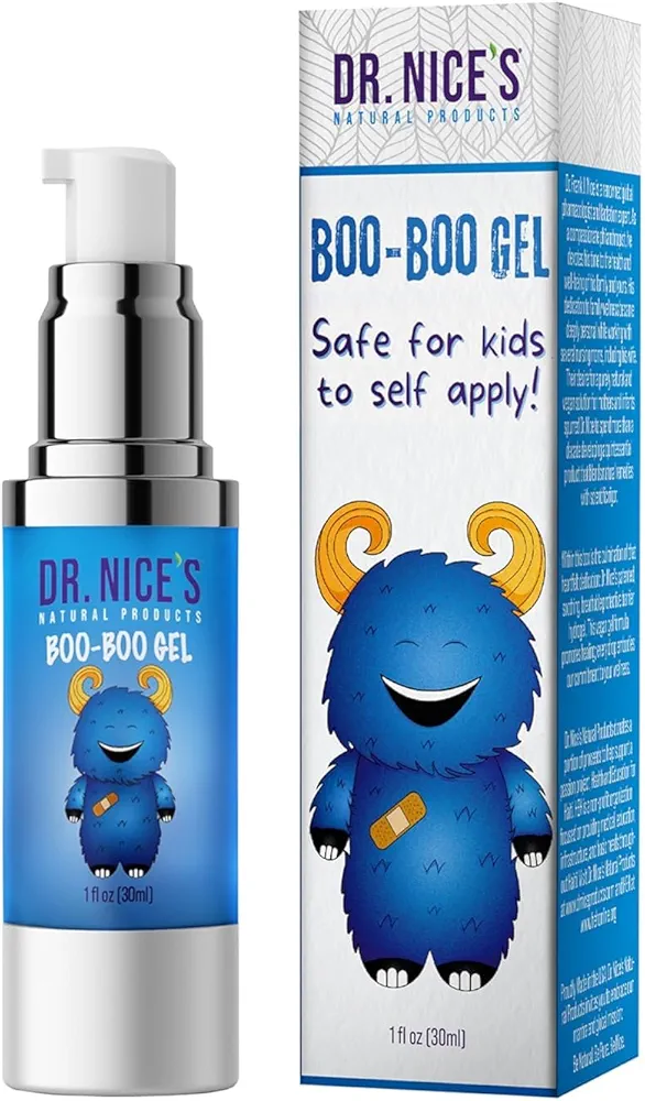 DR. NICE'S Boo-boo Gel for Kids | for Minor Cuts, Bumps and Bruises, Scrapes, Wounds, Chafe, Burns | Topical First-aid Hydrogel (30 ML)