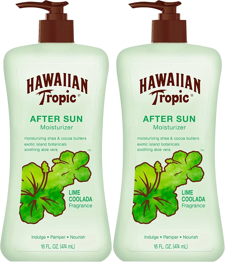 Hawaiian Tropic Lime Coolada After Sun Lotion, 16oz | After Sun Care, Daily Moisturizing Lotion, After Sun Aloe, Cocoa Butter Lotion, Shea Butter Lotion, After Sun Skin Care, 16oz each Twin Pack