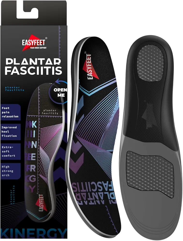 Plantar Fasciitis Relief Insoles for Shoes - Arch Support Inserts Women and Men - Orthotics Inserts for Work Shoes Blue S