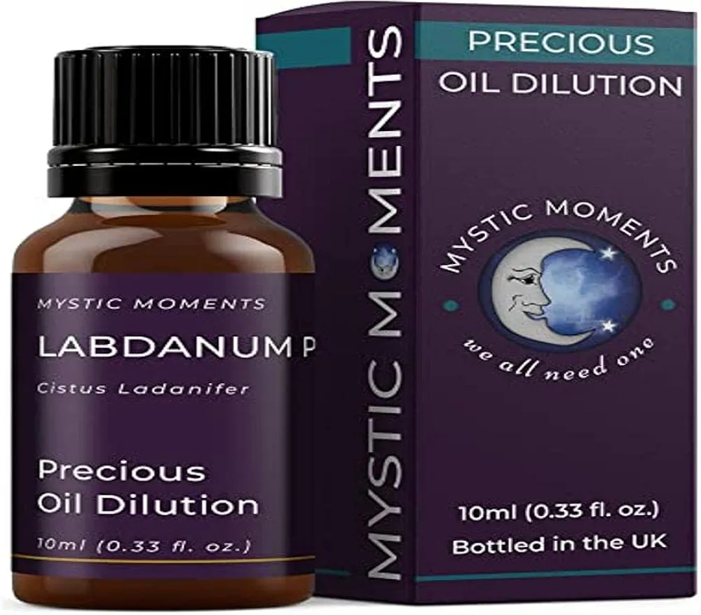 Mystic Moments | Labdanum PQ Absolute Precious Oil Dilution 10ml 3% Jojoba Blend Perfect for Massage, Skincare, Beauty and Aromatherapy