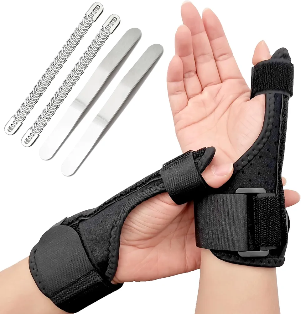 2 Pack Thumb Brace,Thumb Spica Splint, Reversible Thumb & Wrist Stabilizer splint, Adjustable Breathable Wrist Splint/Hand Brace for Right and Left Hand, Pain Relief, for Tendonitis Arthritis