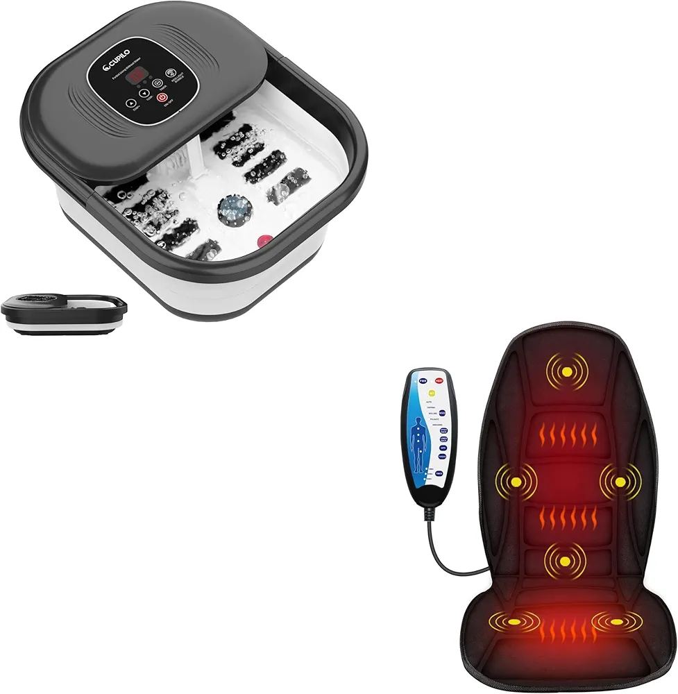 Full Back Massager with Heat, Foot Spa Bath Massager with Heat