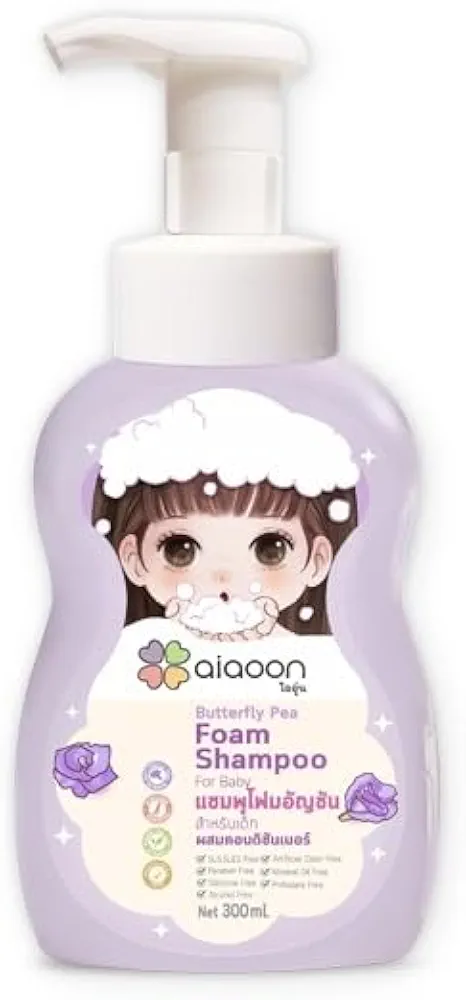 aiaoon Butterfly Pea Foam Shampoo for Baby 300ml