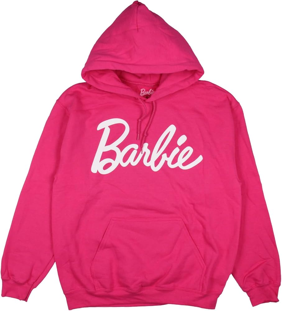 Seven Times Six Barbie Women's Iconic Fashion Doll Logo Graphic Print Adult Pullover Hoodie