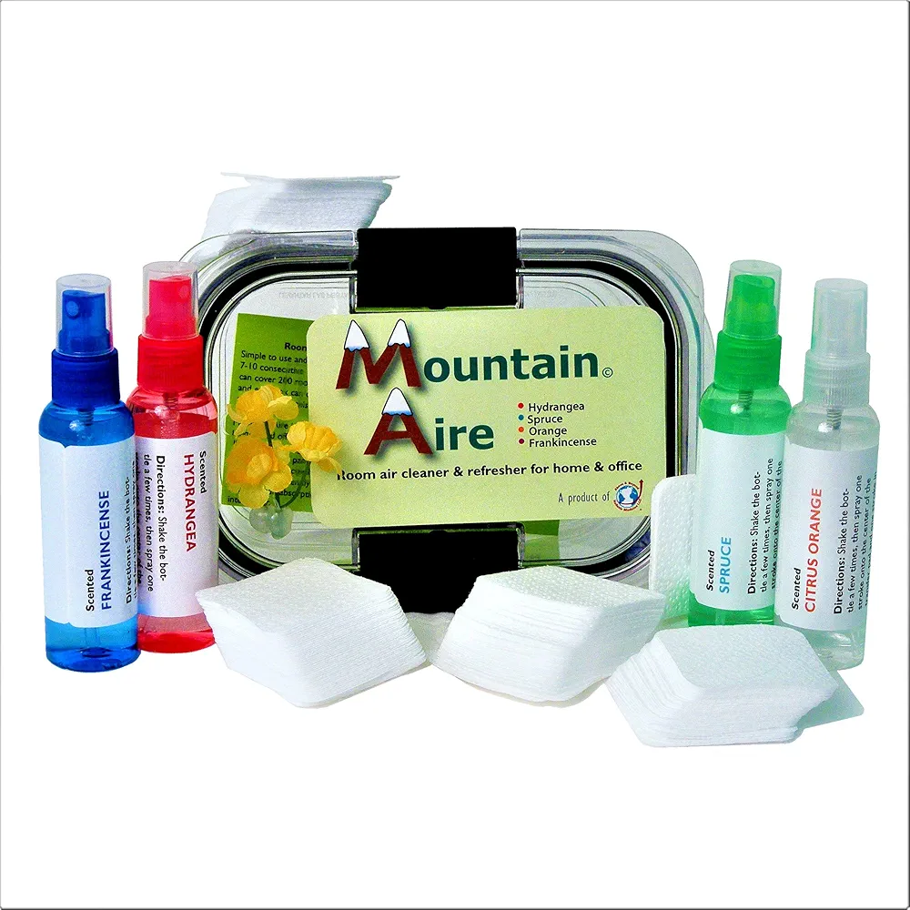 Mountain Aire Air Freshener or Air Freshner Cleans Out Stale Odors. It Absorbs Odors and Leaves a Fresh Clean Scent for 12 Hours. Raises The Air Quality in Your Home and Office. A Great Gift Choice.