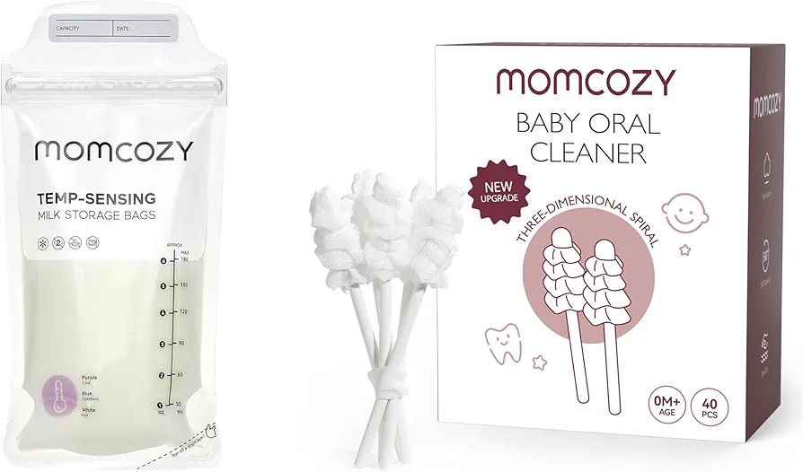 Momcozy Breastmilk Storing Bags and Oral Cleaners