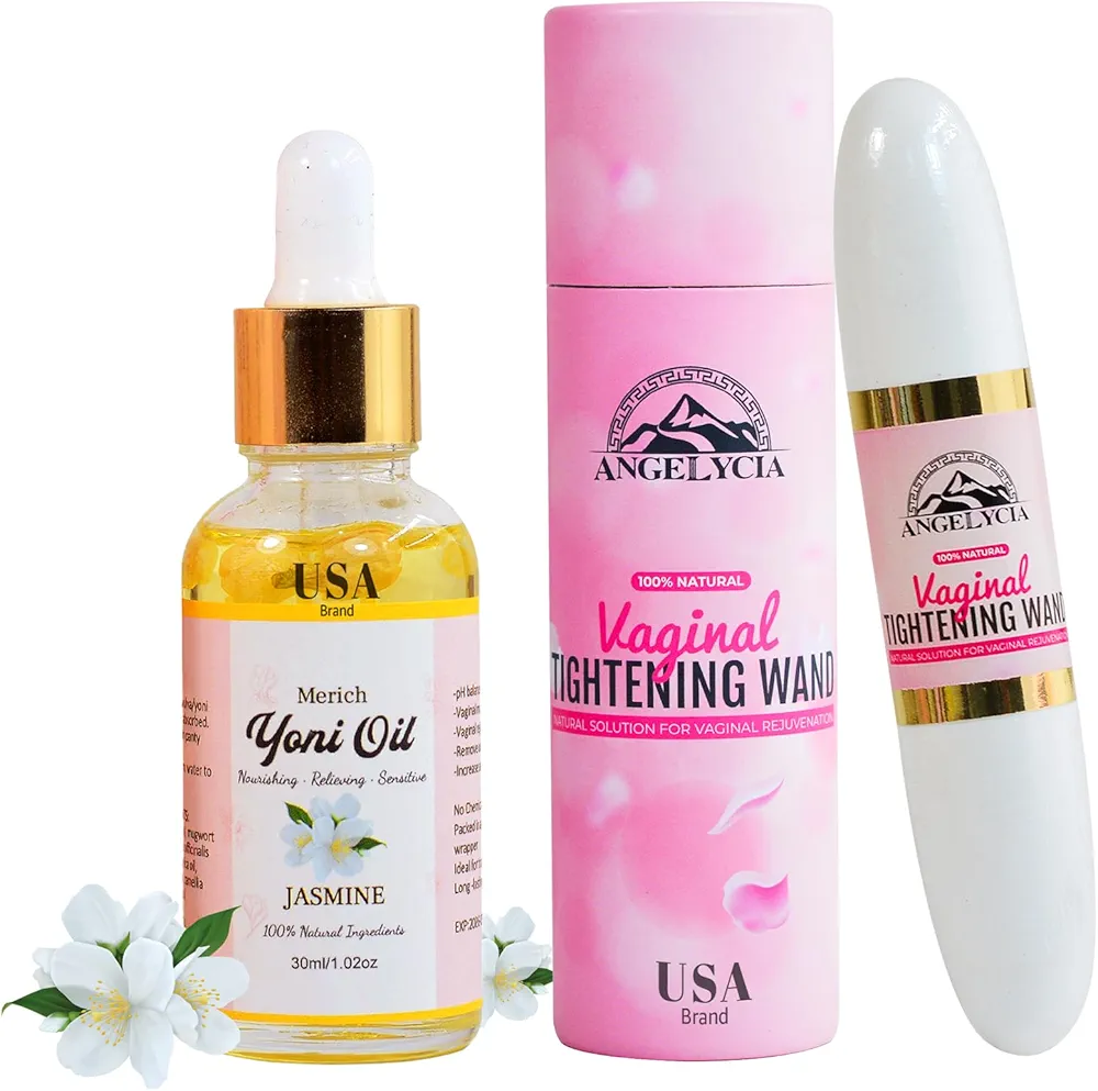 Ultimate Feminine Rejuvenation Combo, Virginity Wand and Feminine Yoni Detox Oil Jasmine, Vaginal Tightening Solution, Restores pH Balance for Women,