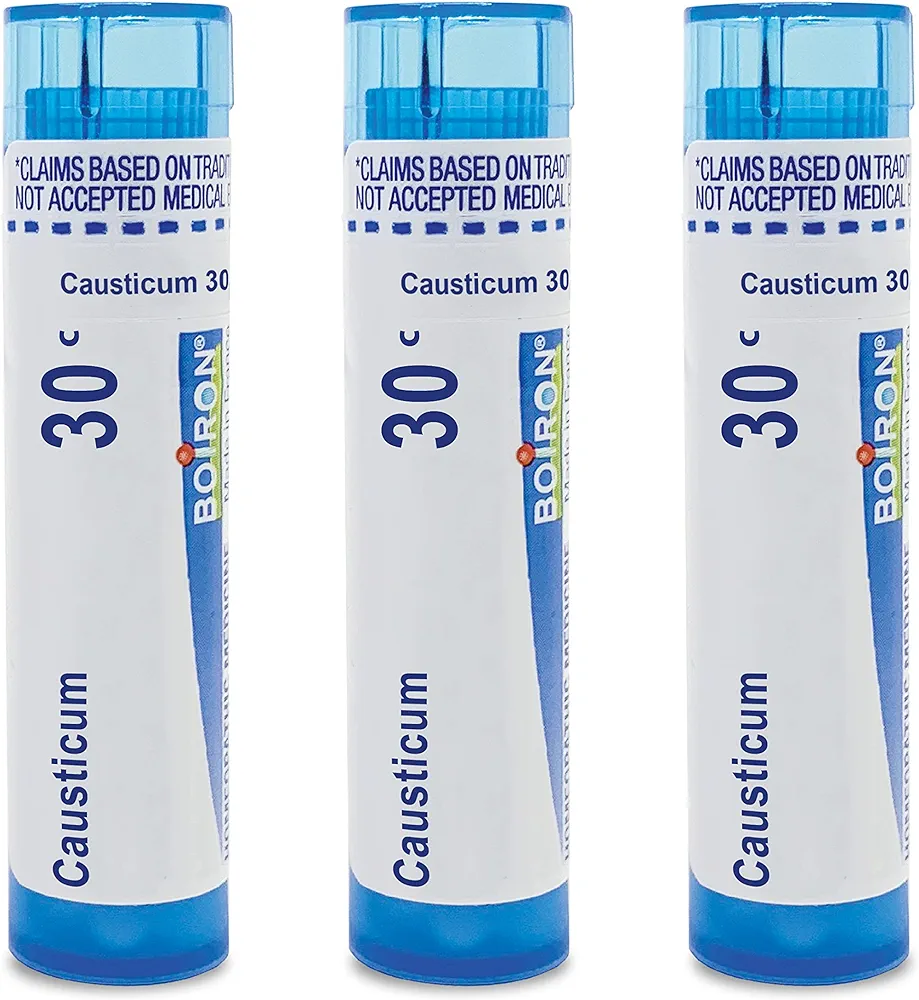 Boiron Causticum 30C Homeopathic Medicine for Bladder Incontinence Relief - Pack of 3 (240 Pellets)