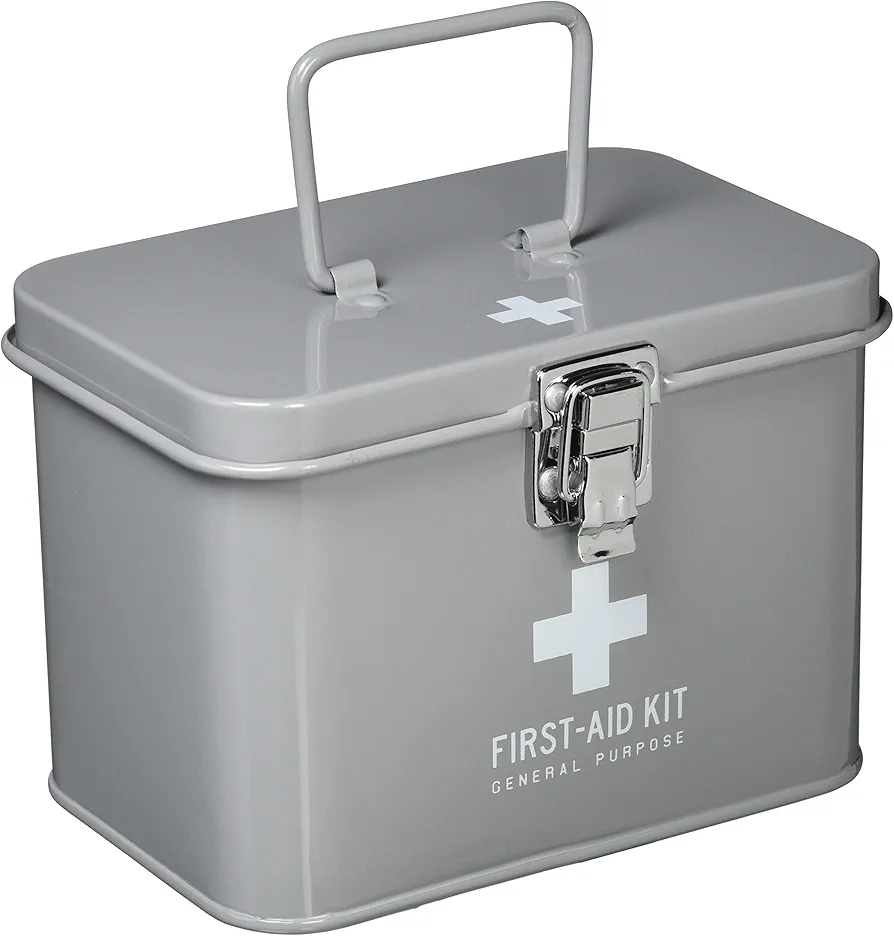 Full-Tack Medico 640762 First Aid Box, Small, Gray, W 6.5 x D 4.3 x H 4.7 inches (16.5 x 11 x 12 cm)