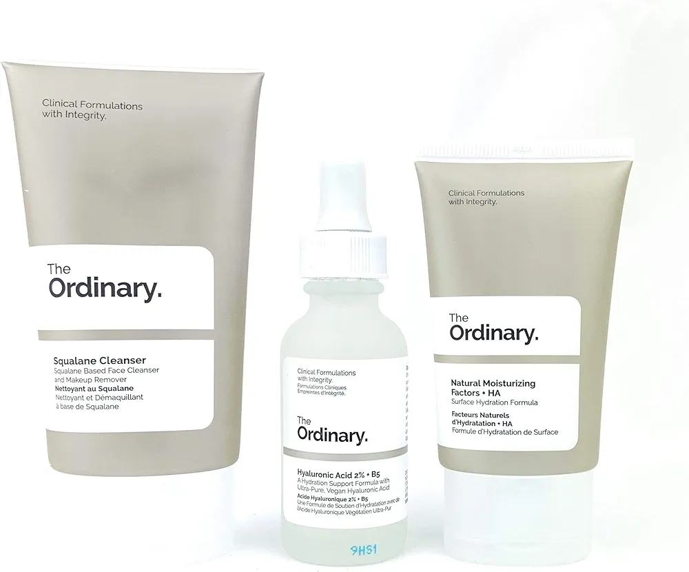 The Ordinary The Daily Set (3 Pcs: Squalane Cleanser - Hyaluronic Acid 2% + B5 - Natural Moisturizing Factors + HA)