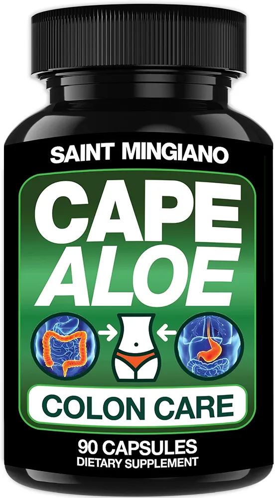 Cape Aloe Colon Cleanse, Detox & Flush - 90 Capsules. Gentle Constipation Relief and Bowel Movement Acting as Natural Herbal Laxative - Supports Bowel Movements for Digestive Health