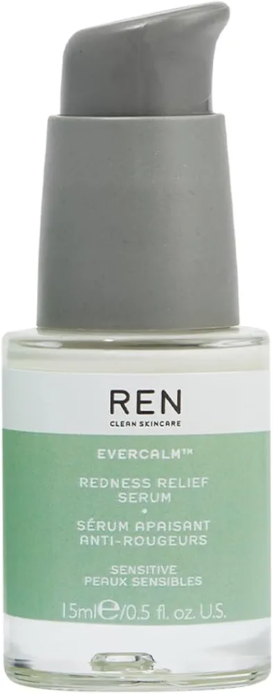 REN Clean Skincare Evercalm Redness Relief Facial Serum - Clinically Proven to Visibly Reduce Redness After Only 30 Minutes, Proven to Strengthen the Skin Barrier, Formulated for Sensitive Skin