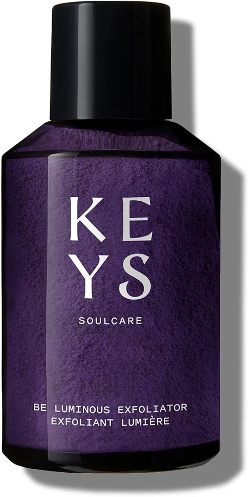 Keys Soulcare Be Luminous Exfoliating Powder, Gentle Foaming Exfoliator Buffs Away Dull Skin with Oats & Lactic Acid, Vegan, Cruelty-Free, 2.29 Oz