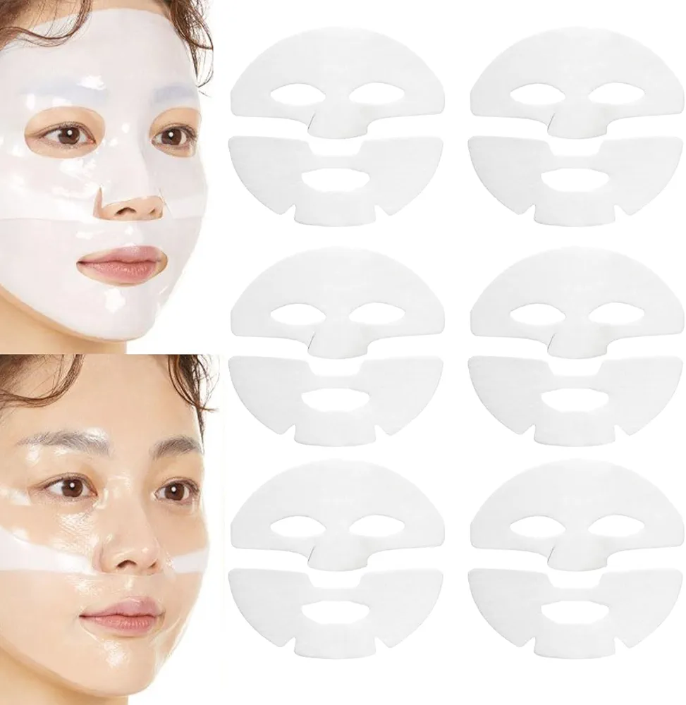 6PCS Skinqueen Bio Collagen Face Mask, Bio-Collagen Deep Mask, Pure Collagen Films Korean Deep Hydrating Firming Overnight Hydrogel Mask, Improve Moistur, Elasticity and Wrinkle