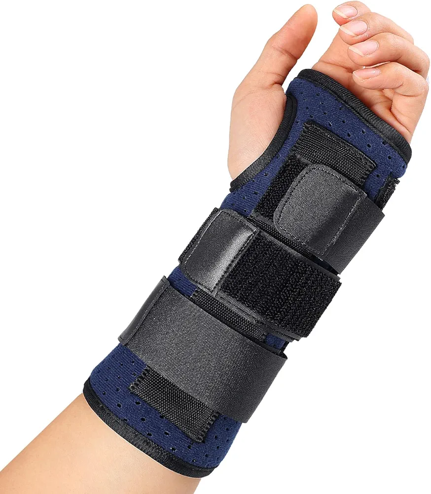 Wrist Brace, Carpal Tunnel Splint Adjustable Wrist Support with 3 Metal Splints for Tendonitis Arthritis Sprains, 1 Unit (XL, Left Hand)