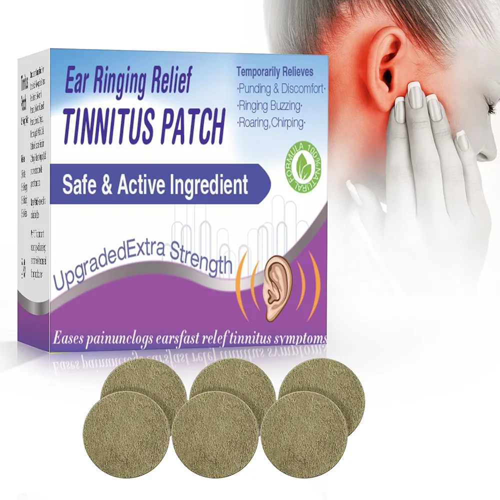 Tinnitus Relief for Ringing Ears, Tinnitus Relief Patches Relieve Ear Ringing & Reduce Ear Noise,50Pcs, Purple(tinnitus Patches)