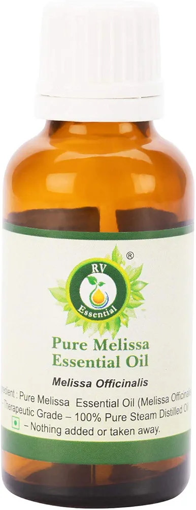 Melissa Essential Oil | Melissa Officinalis | Melissa Oil | Melissa Officinalis Oil | 100% Pure Natural | Steam Distilled | Therapeutic Grade | 30ml | 1.01oz by R V Essential