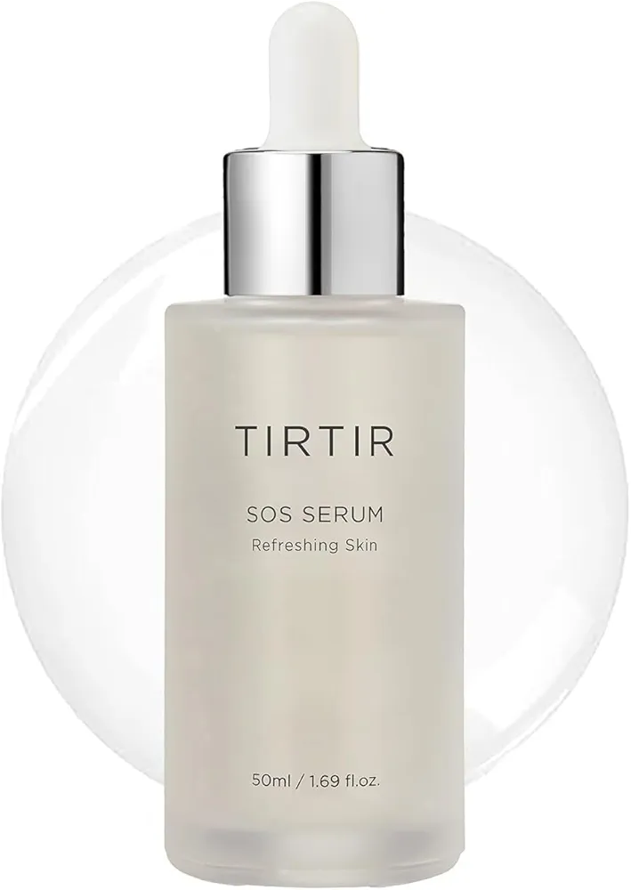 TIRTIR SOS Serum - Radiant Glow Boosting Face Serum - Plumping, Anti Aging, Hydrating - Visibly Smooth and Glowy Skin - Fragrance Free Serum for All Skin Types, 1.69 fl.oz.