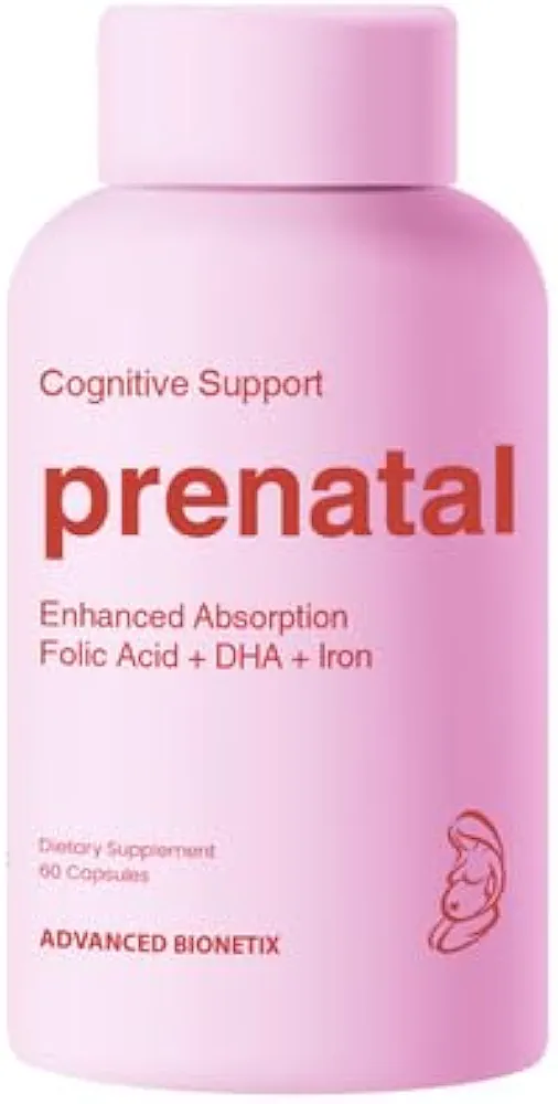 Bio-Available Prenatal Vitamins for Women, Natural Methylated Folate Folic Acid, DHA Omega 3. Multivitamin Pre, During & Post Pregnancy