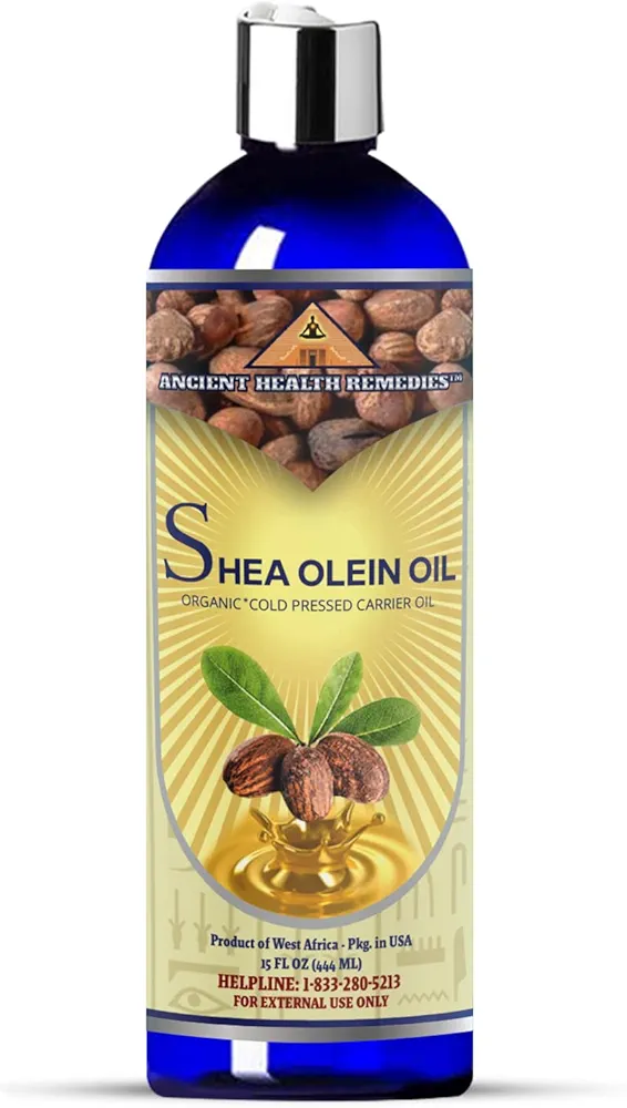 ANCIENT HEALTH REMEDIES Organic Unrefined SHEA NUT BUTTER OLEIN OIL Bulk for Anti Aging, Beauty, Dry Skin, Hair and Scalp Products Ideal Base for DIY Body Butter & Soap Making Supplies