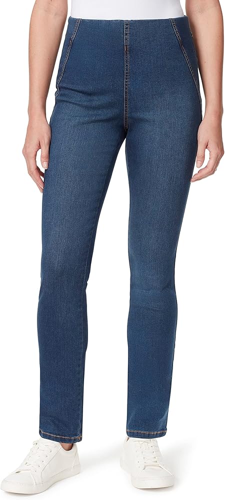 Bandolino Women's Tessa Tummy Control Pull on Slim Straight Jean