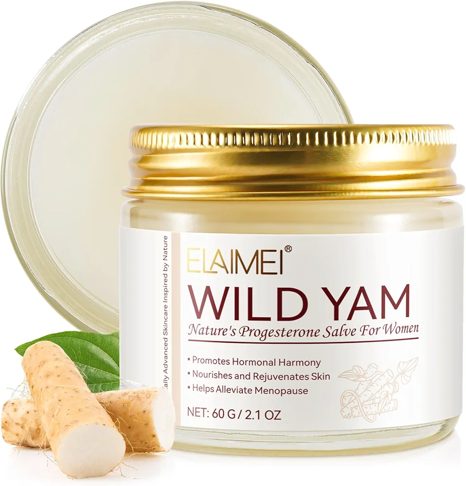 Wild Yam Cream, Women Wild Yam Cream Support for Hormone Balance and Menopause Help, Organic Wild Yam Cream for All Skin Types, 2 Fl Oz