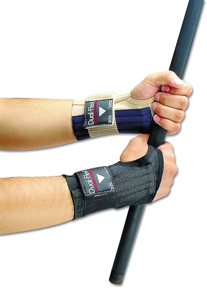 Allegro 721204 Dual-Flex Wrist Supports, X-Large, Nylon, Black