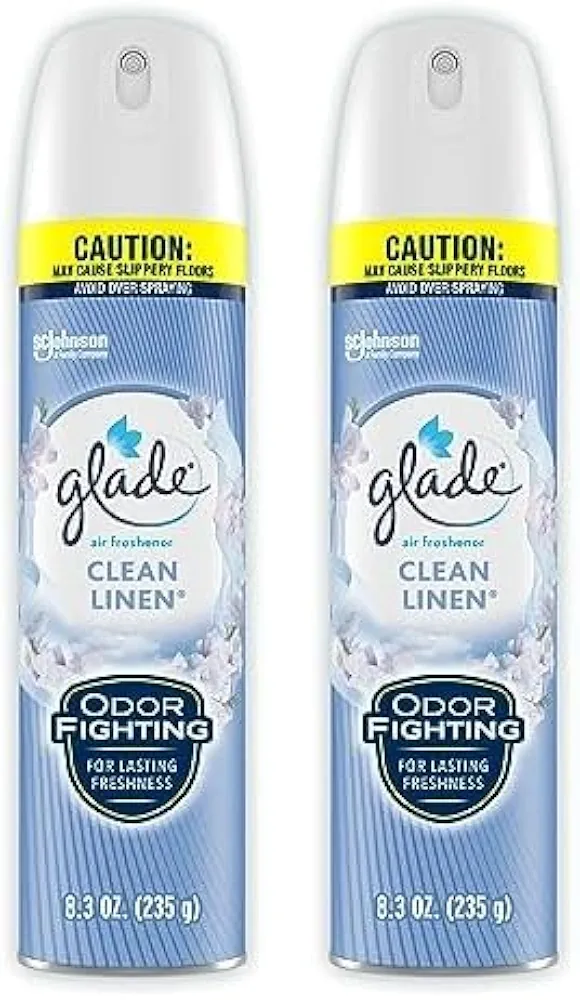 Glade Air Freshener Room Spray, Clean Linen, 8.3 oz (Pack of 2)