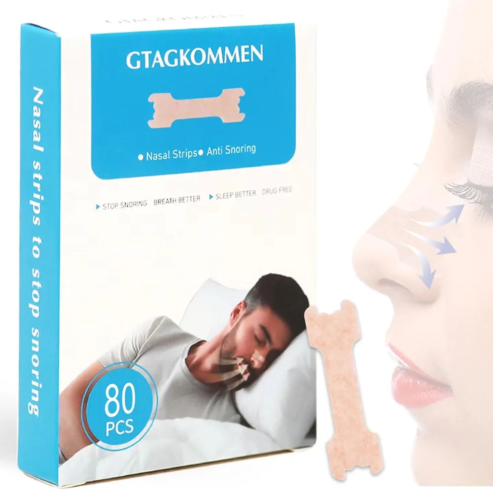 Nasal Strips for Snoring, 80 Pcs Breathing Nasal Strips, Nose Strips for Snoring Extra Strength, Nasal Strips for Breathing, Relieve Nasal Congestion for Adults, Improved Airflow Snore Strips.