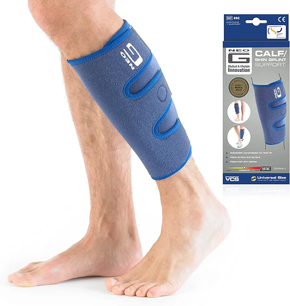 Neo-G Calf Brace for Shin Splints, Lower Leg Pain Relief - Calf Brace for Torn Calf Muscle, Running, Sports, Recovery - Adjustable Calf Support - Class 1 Medical Device