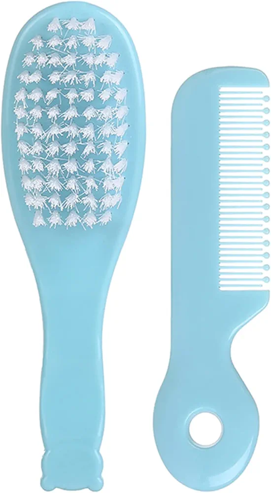 Brush & Comb Set Children Hair Brush Soft Nylon Bristle Caps Hair Brush For Toddler Infant Head Massage