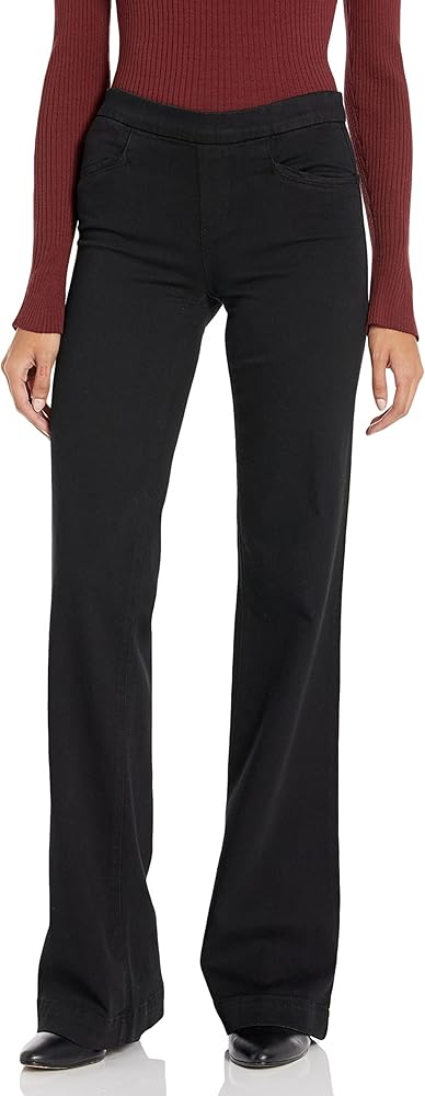 PAIGE Women's Sabine Transcend Mid Rise Wide Leg Pull on Trouser W/Joxxi Pockets